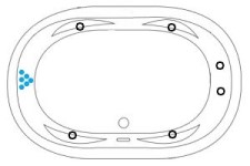 Illustrating 12 Water Jet Locations