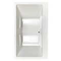 Rectangle Center Side Drain Tub, 1 Wide Side Rim, 4 Armrests