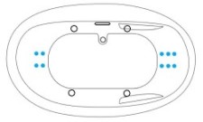 Illustrating 14 Water Jet Locations