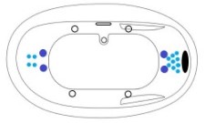 Illustrating 23 Water Jet Locations