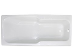 Long Rectangle Tub, End Drain, Rounded Interior Corners