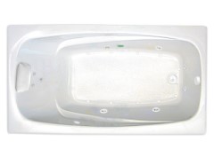 Rectangle Bath, Oval Interior, End Drain, Armrests