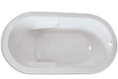 End Drain, Oval Tub with Armrests