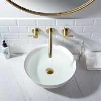 Satin Brass Wall Mount Sink Faucet