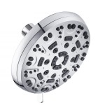 Small, Round Shower Head with Black Jets