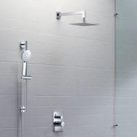 Shower Set, Rain Head and Hand Shower Slide Bar