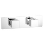 Horizontal Thermostatic Control with 2 Square Handles, Rounded Corners