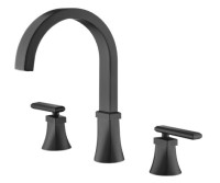 3 Piece Deck Mount Tub Filler in Matte Black