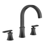 3 Piece Deck Mount Tub Filler in Matte Black