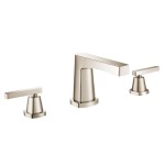  Widespread Sink Faucet, Lever Handles, Polished Nickel