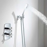 Shower Set, Rain Head and Hand Shower on a Hook