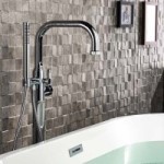 Freestanding Tub Filler with Hand Shower, Industrial Details