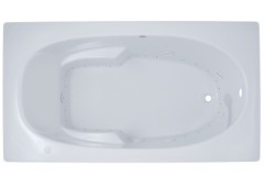 Rectangle Bath, Oval Interior, Armrests, End Drain