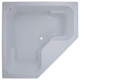 Atlantis Boxy Corner Bathtub with Armrests for 2