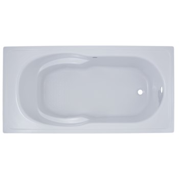 Rectangle Bath with Oval Bathing Area, Armrests