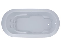 Oval Whirlpool, Arm & Foot Rests, End Drain