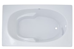 Rectangle Bath, Oval Interior, Armrests, End Drain