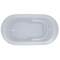 Oval Whirlpool & Air with Flat Rim, Armrests, End Drain