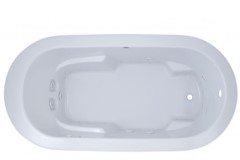 Oval Whirlpool, Arm & Foot Rests, End Drain