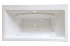 Rectangle Bath, Center Drain, Flat Rim, Armrests