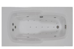 Rectangle Jetted Bath, Rounded Interior, End Drain, Armrests