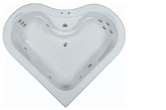 Heart Shaped Bathtub, Jets, Armrests