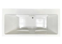 Rectangle Drop-in Tub with Center-Side Drain, 4 Armrests