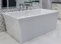 Rectangle Freestanding Tub with Curving Sides