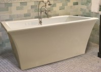 Rectangle Freestanding Tub with Curving Sides